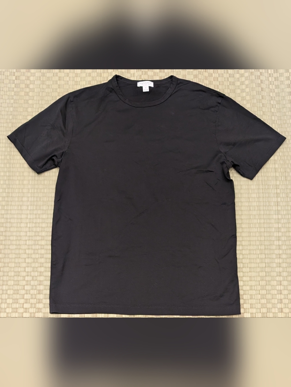 Sunspel Soft Cotton T-shirt Black Men's Size Medium Made in England